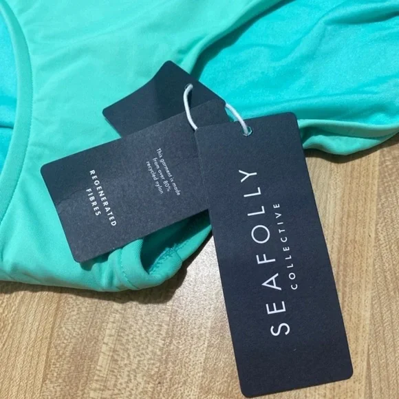 Seafolly Hybrid Bralette Keyhole Top & Twist Band Hipster Bikini Bottoms NWT 10 - Picture 10 of 11